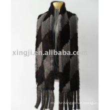 Wholesale knitted mink fur scarf